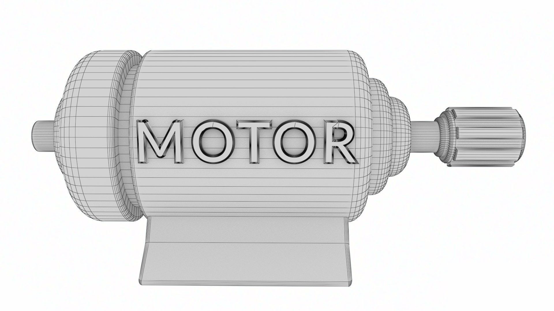 Motor - Rigged Low-poly 3D model_16