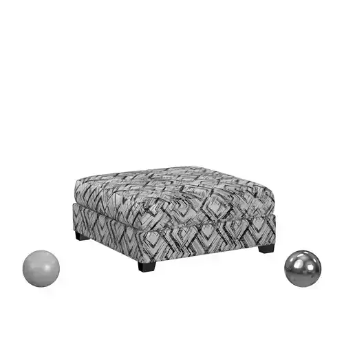 Aquarius Modular Ottoman In Kingdom Onyx 3D model