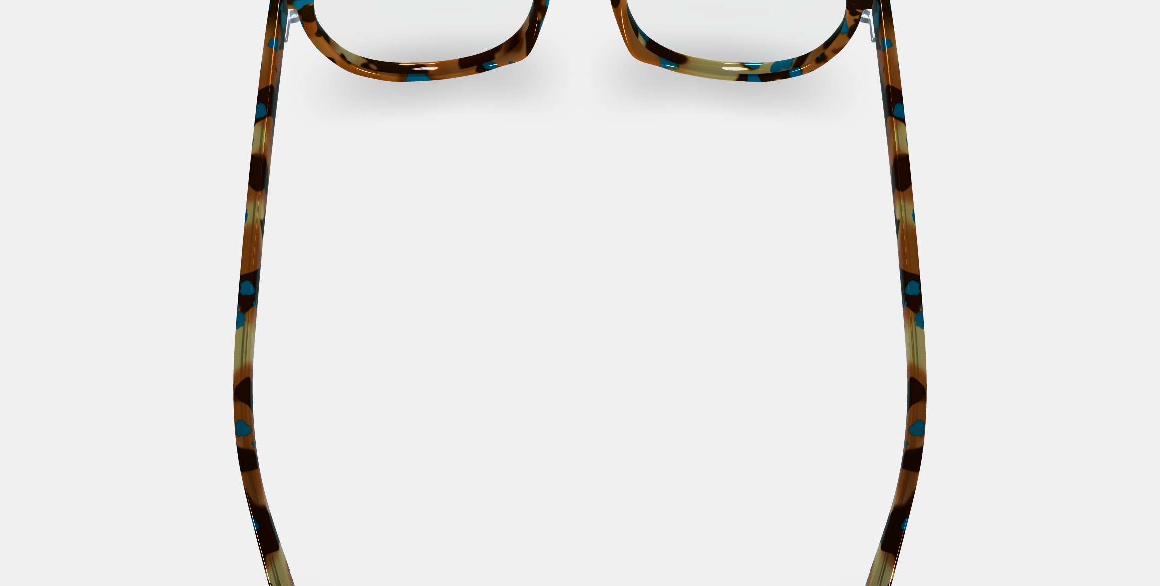 Gillian Eyeglasses in Teal Tortoise 3D model_4