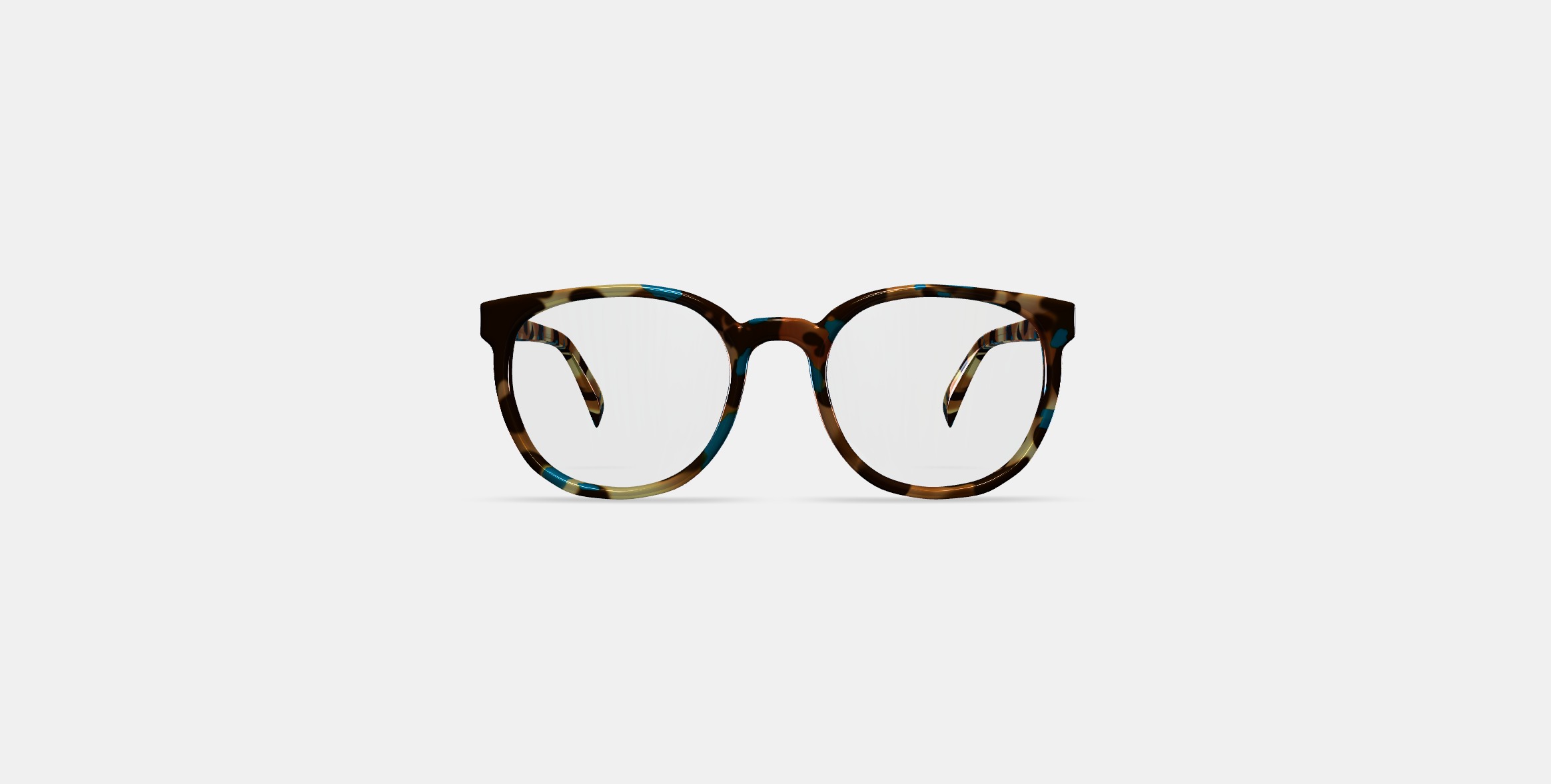 Gillian Eyeglasses in Teal Tortoise 3D model_10