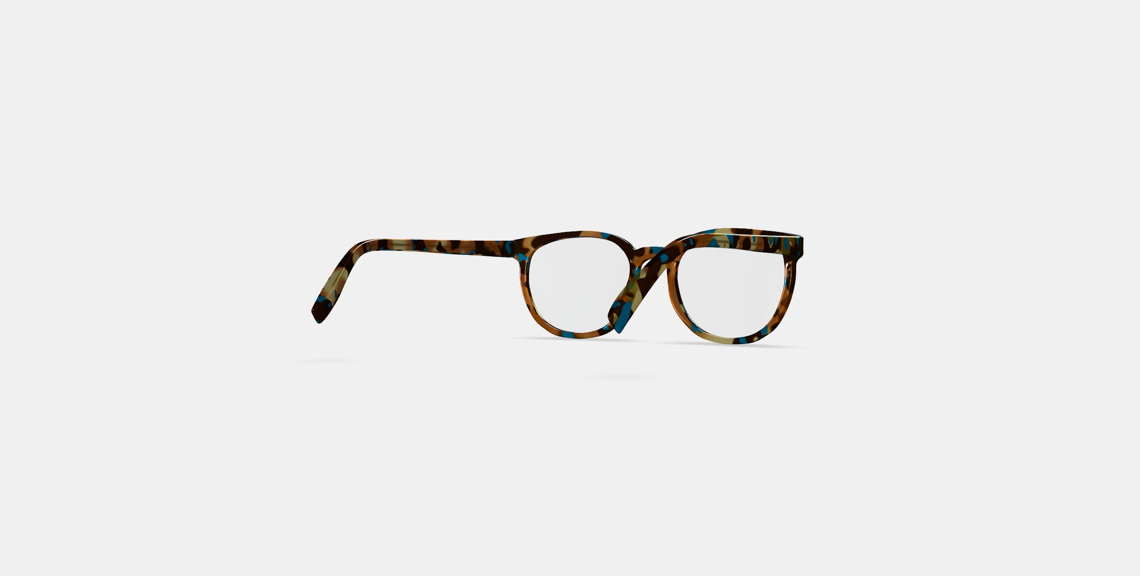 Gillian Eyeglasses in Teal Tortoise 3D model_5