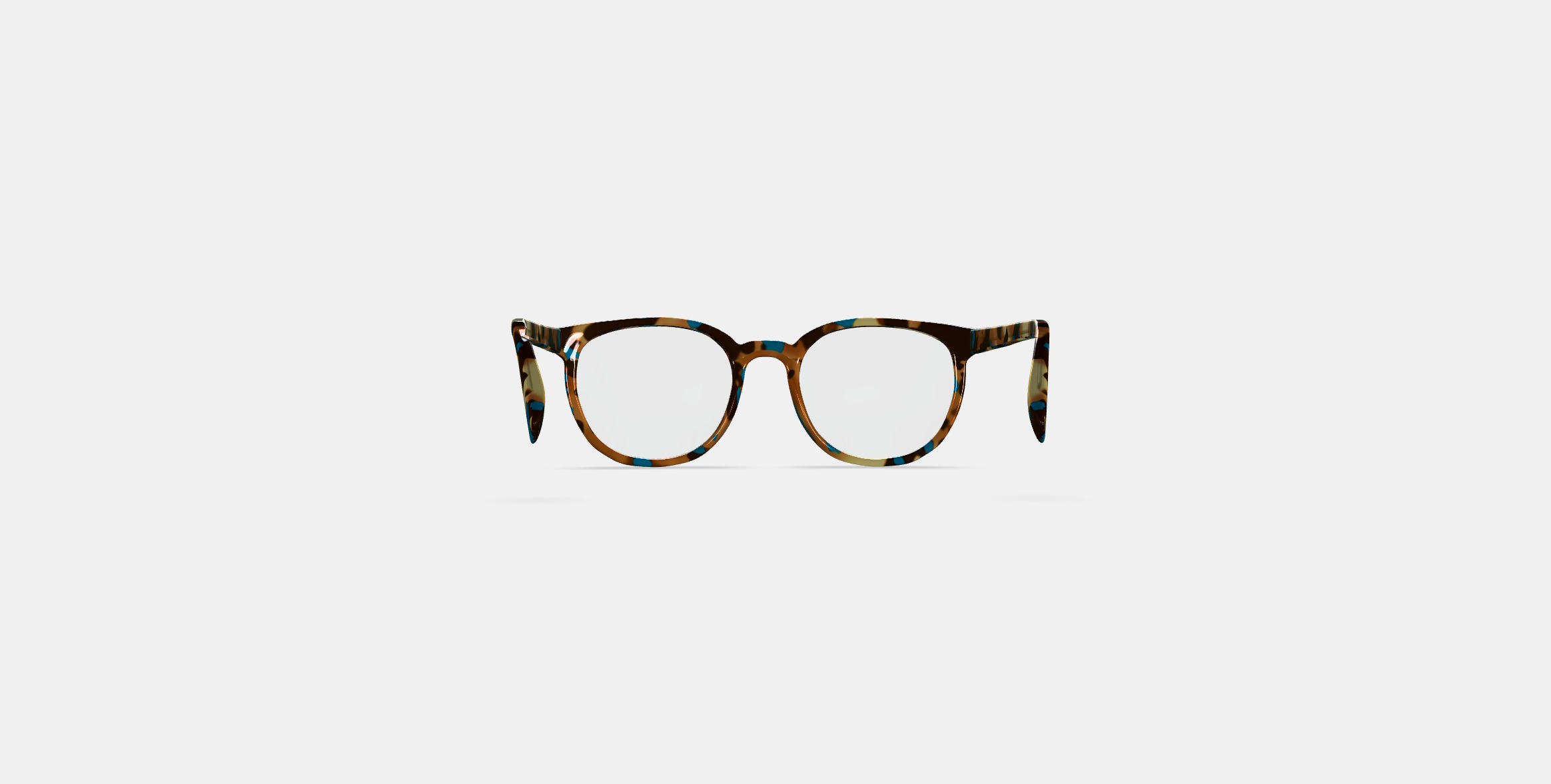 Gillian Eyeglasses in Teal Tortoise 3D model_14