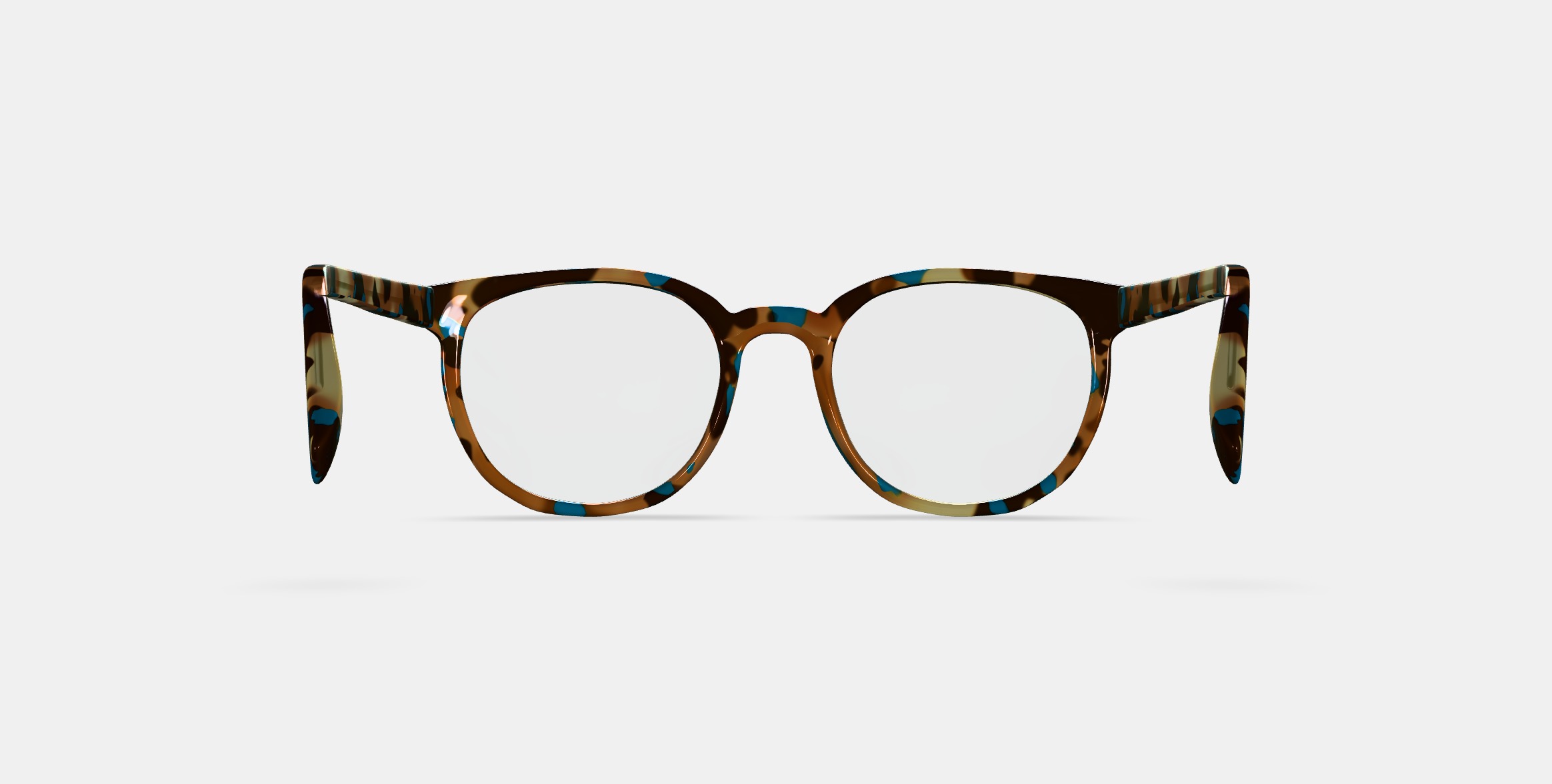 Gillian Eyeglasses in Teal Tortoise 3D model_15