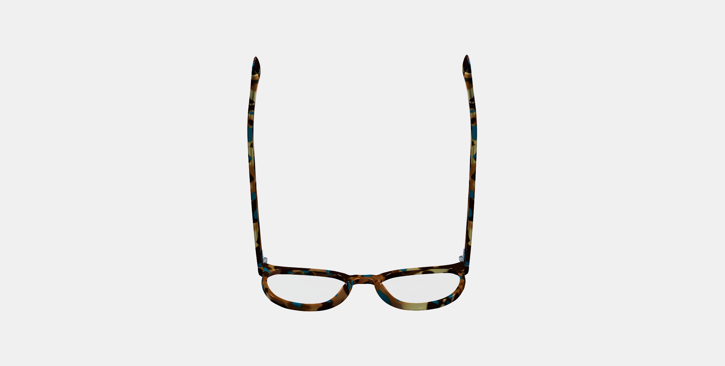 Gillian Eyeglasses in Teal Tortoise 3D model_7