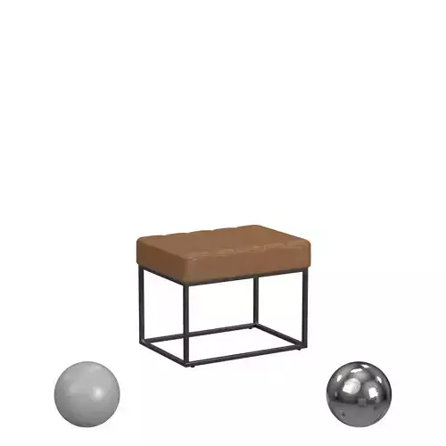 Metal Base Dec Ottoman