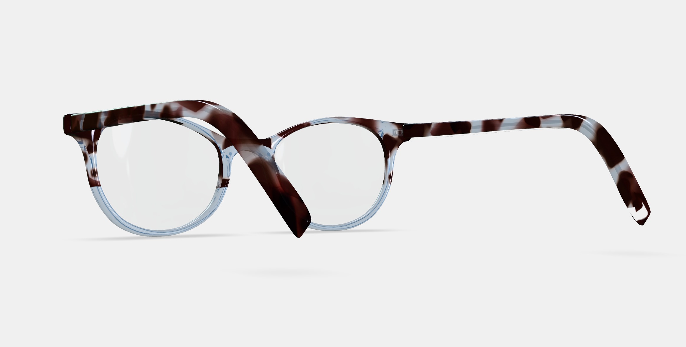 Virginia Eyeglasses in Icecap Tortoise Fade 3D model_2
