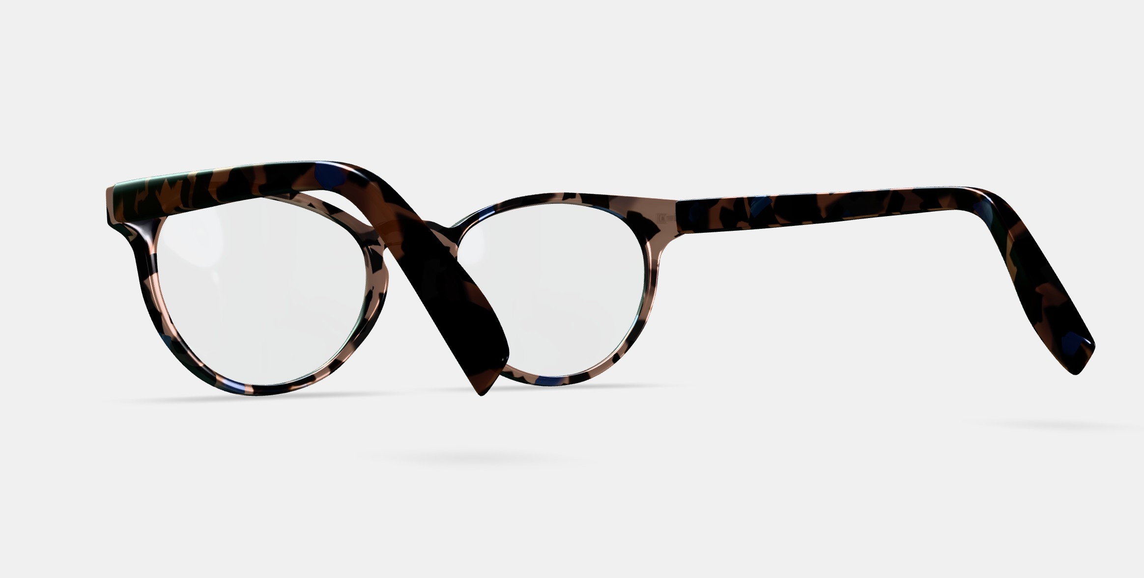 Leila Eyeglasses in Smoky Pearl Tortoise 3D model_2