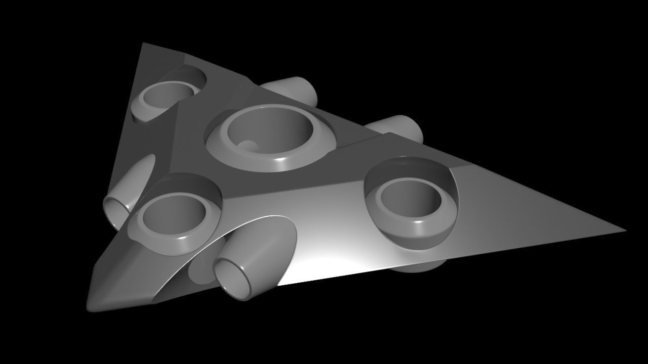 Triangle Type Drone - Concept 3D model_22