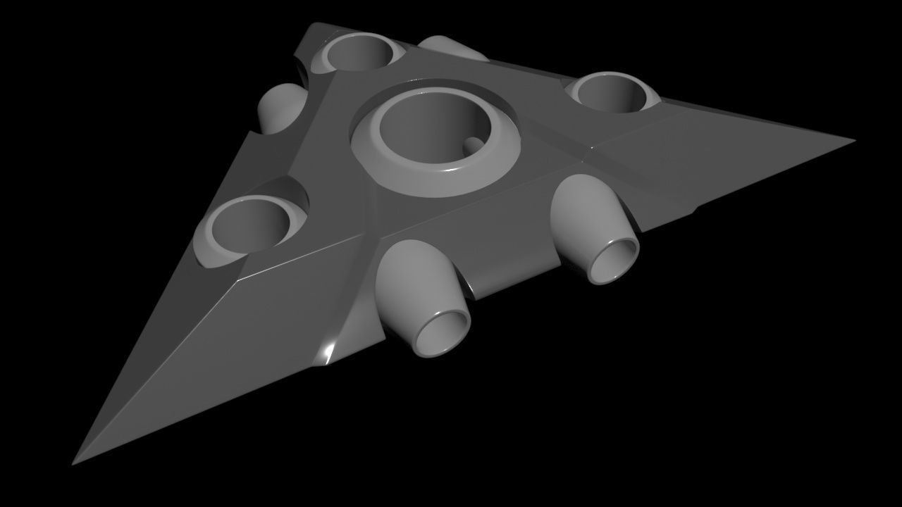 Triangle Type Drone - Concept 3D model_17