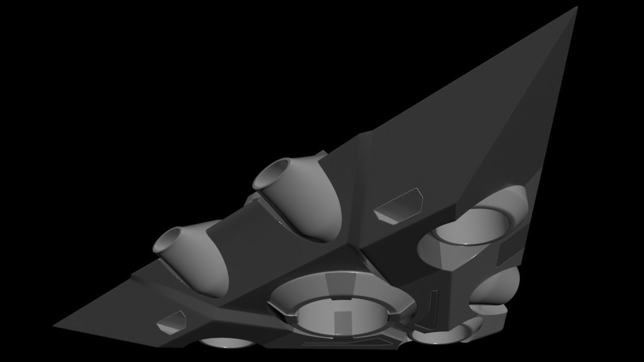 Triangle Type Drone - Concept 3D model_29
