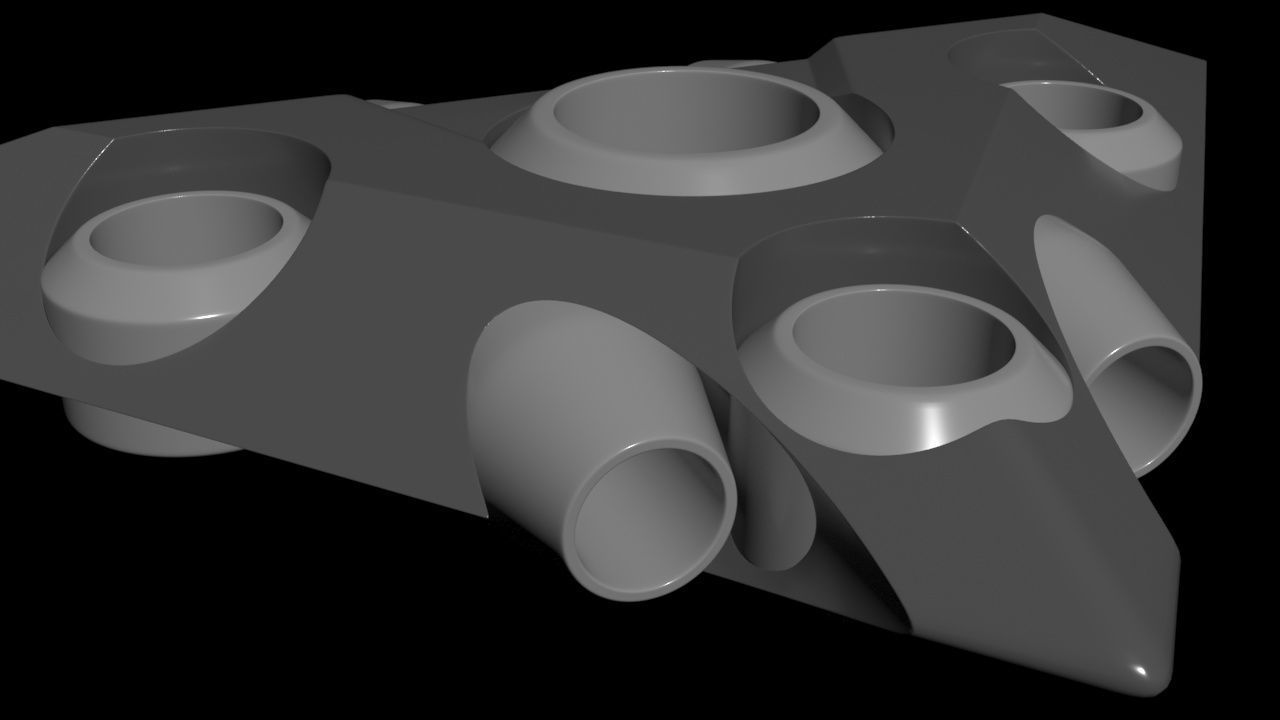 Triangle Type Drone - Concept 3D model_39
