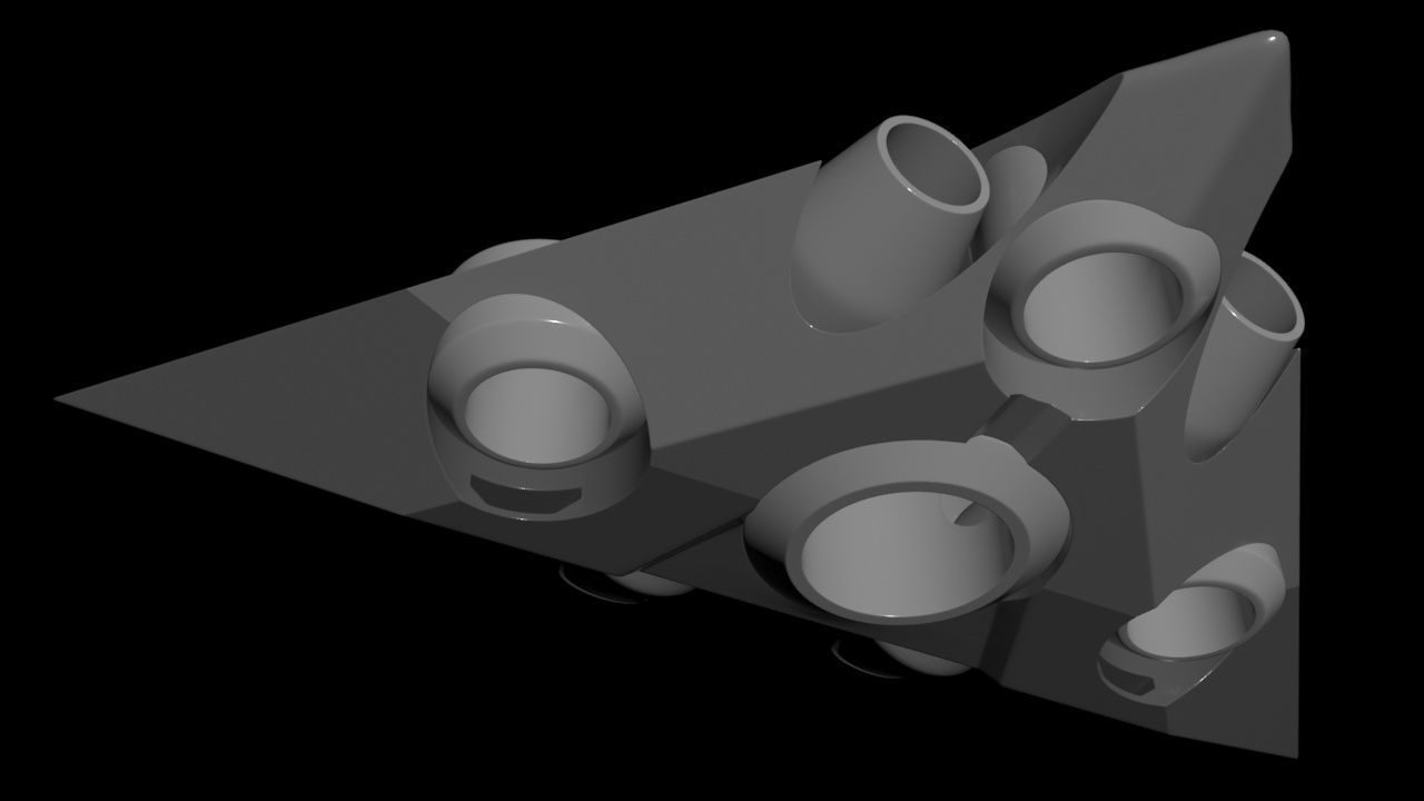 Triangle Type Drone - Concept 3D model_21