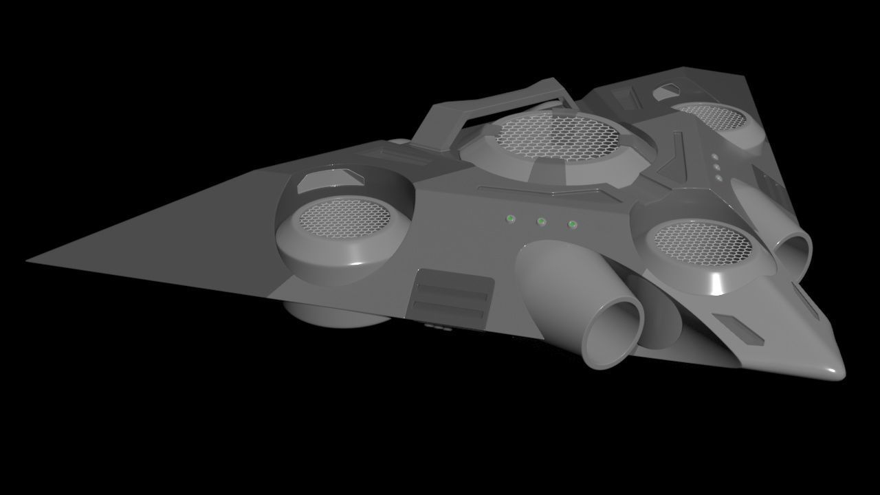 Triangle Type Drone - Concept 3D model_5