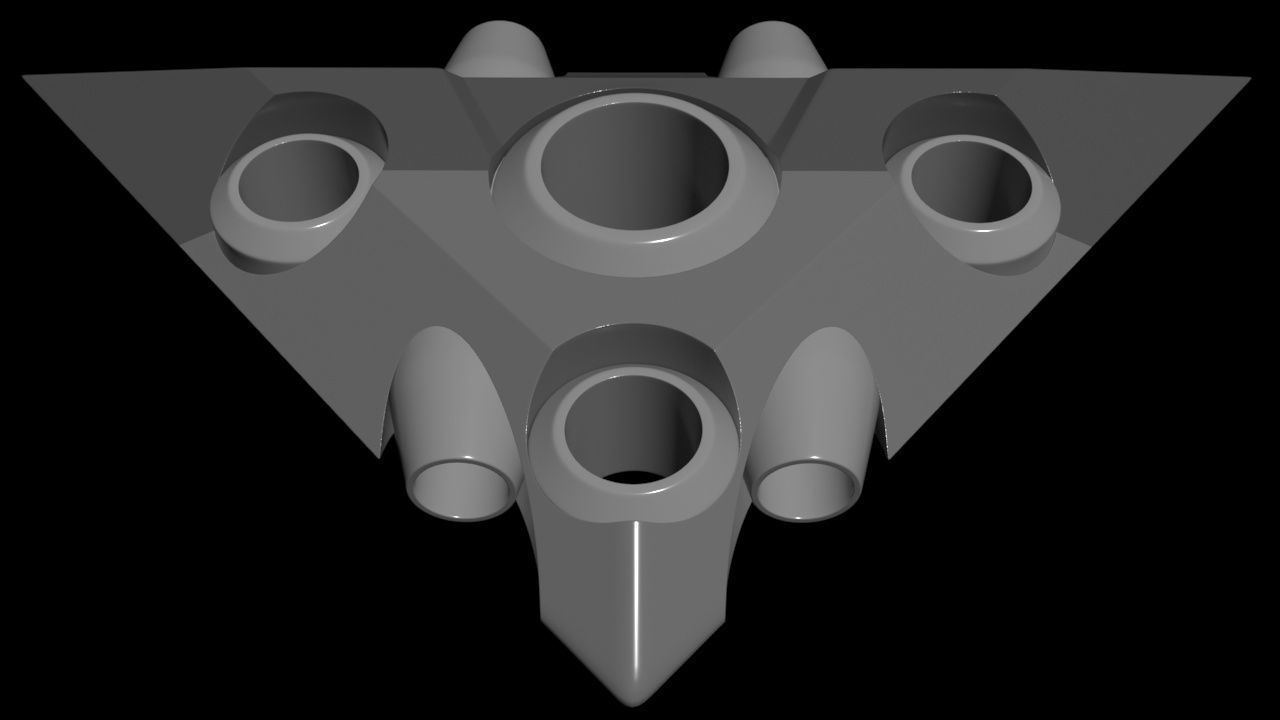 Triangle Type Drone - Concept 3D model_25