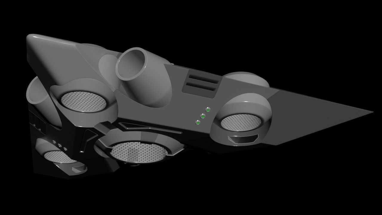 Triangle Type Drone - Concept 3D model_2