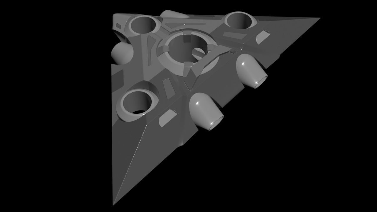 Triangle Type Drone - Concept 3D model_28