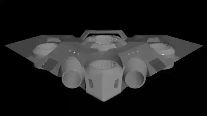 Triangle Type Drone - Concept 3D model Triangle Type Drone - Concept 3D model