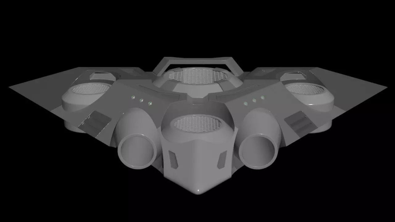 Triangle Type Drone - Concept 3D model_0
