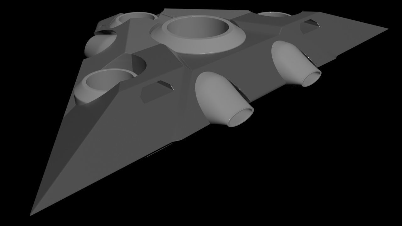 Triangle Type Drone - Concept 3D model_20