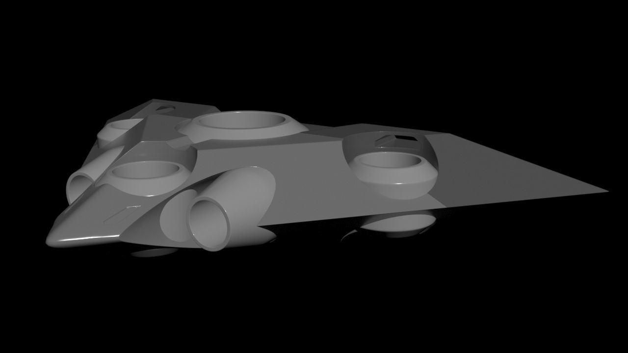 Triangle Type Drone - Concept 3D model_19