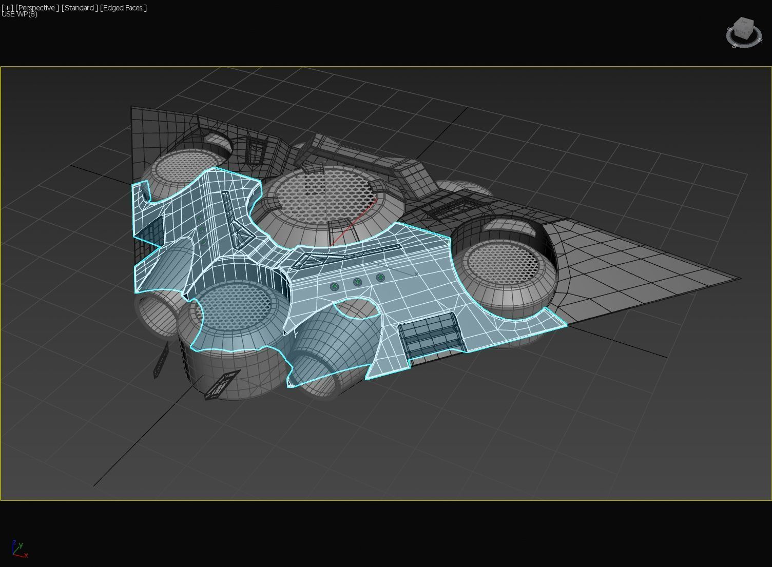 Triangle Type Drone - Concept 3D model_32