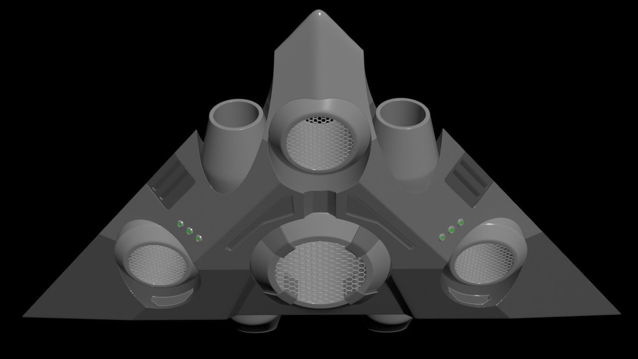 Triangle Type Drone - Concept 3D model_8