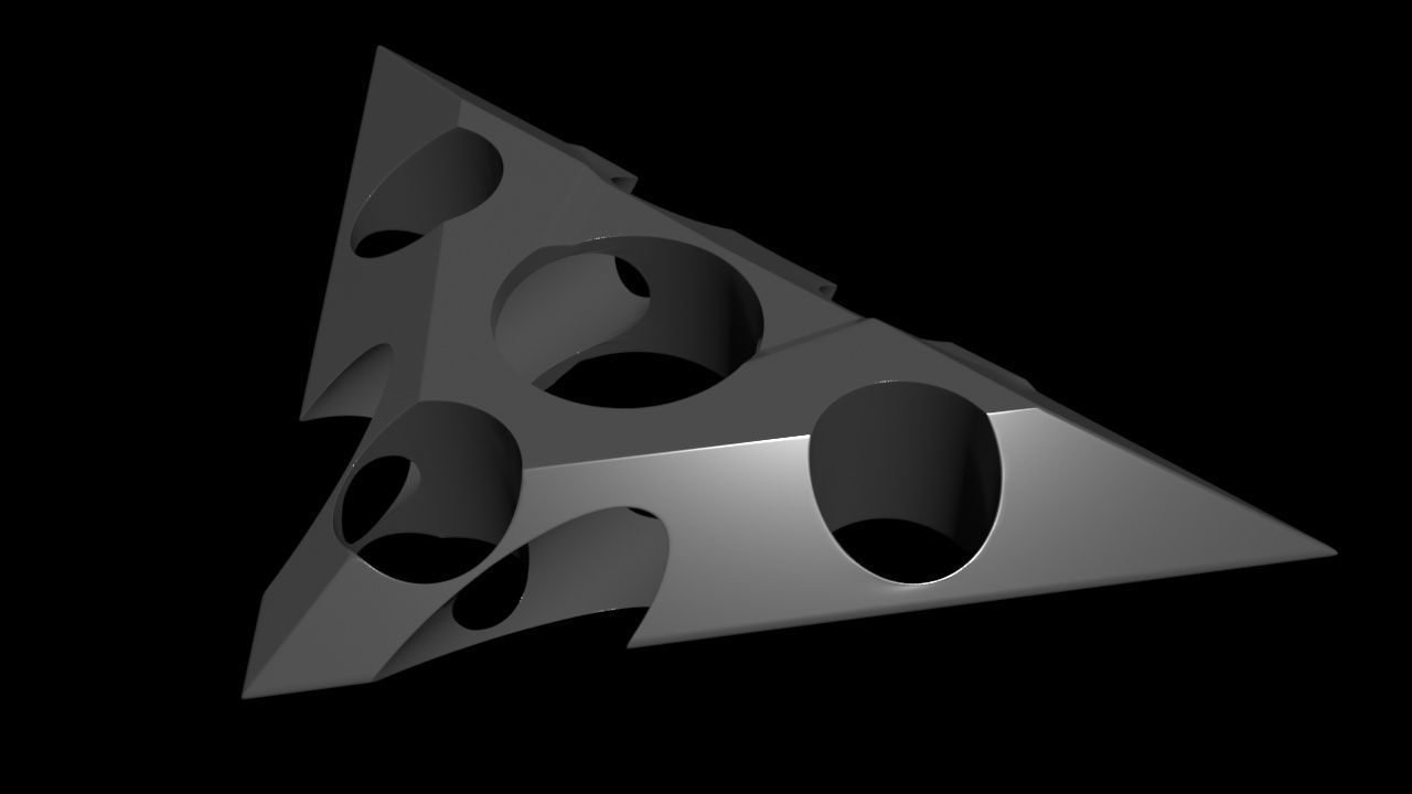Triangle Type Drone - Concept 3D model_11