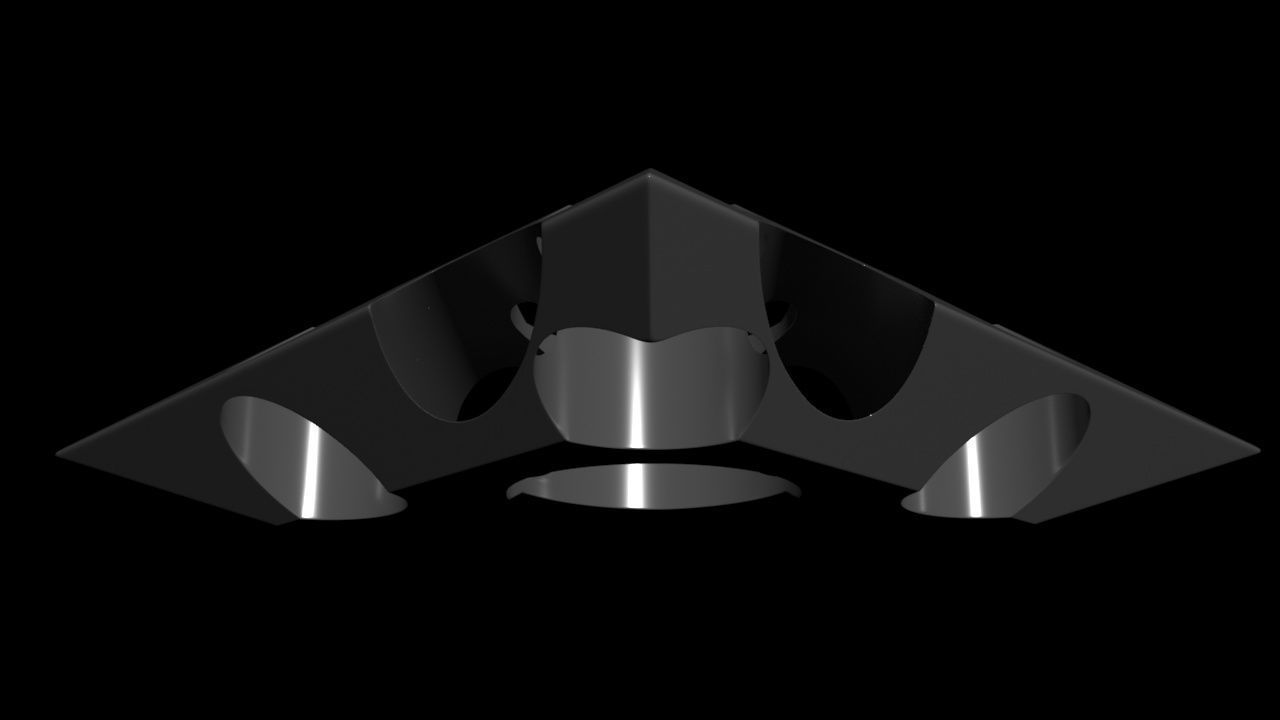 Triangle Type Drone - Concept 3D model_10