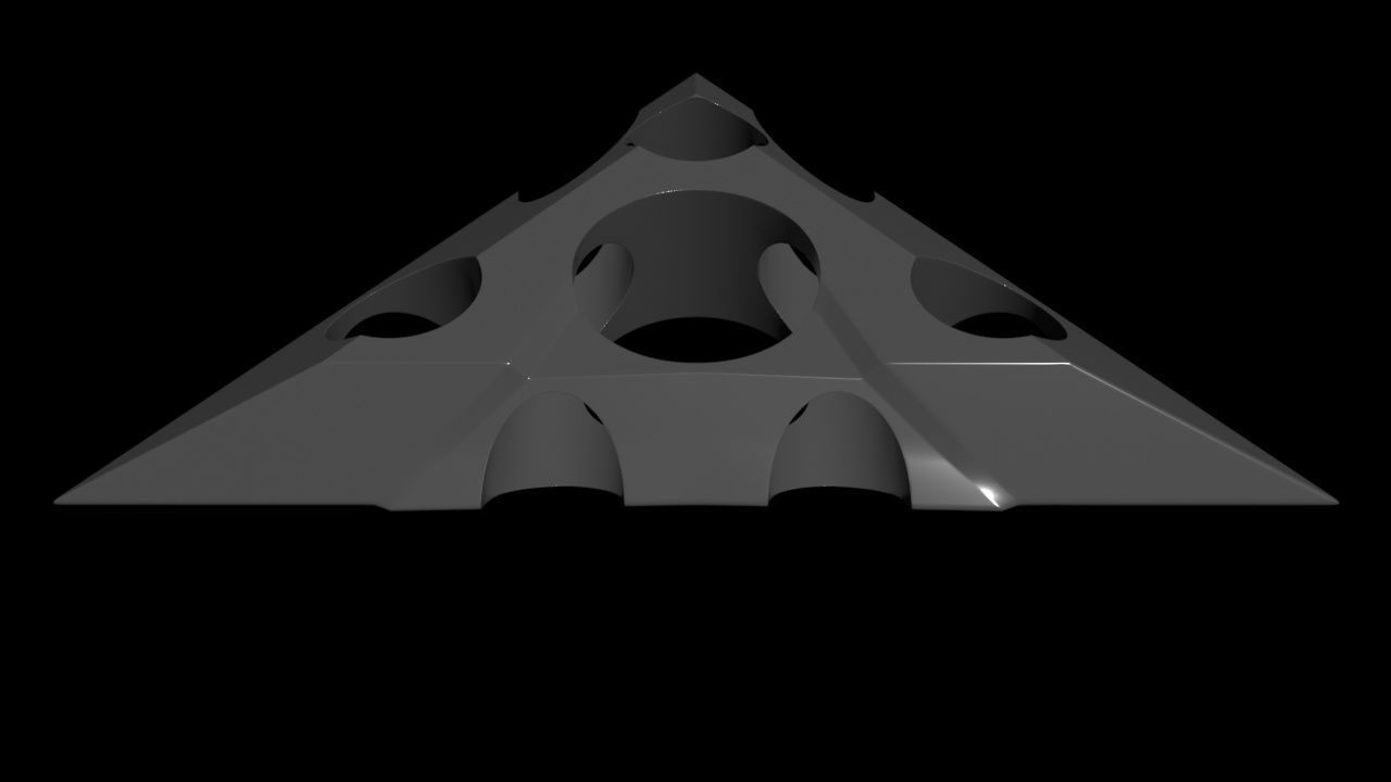 Triangle Type Drone - Concept 3D model_12