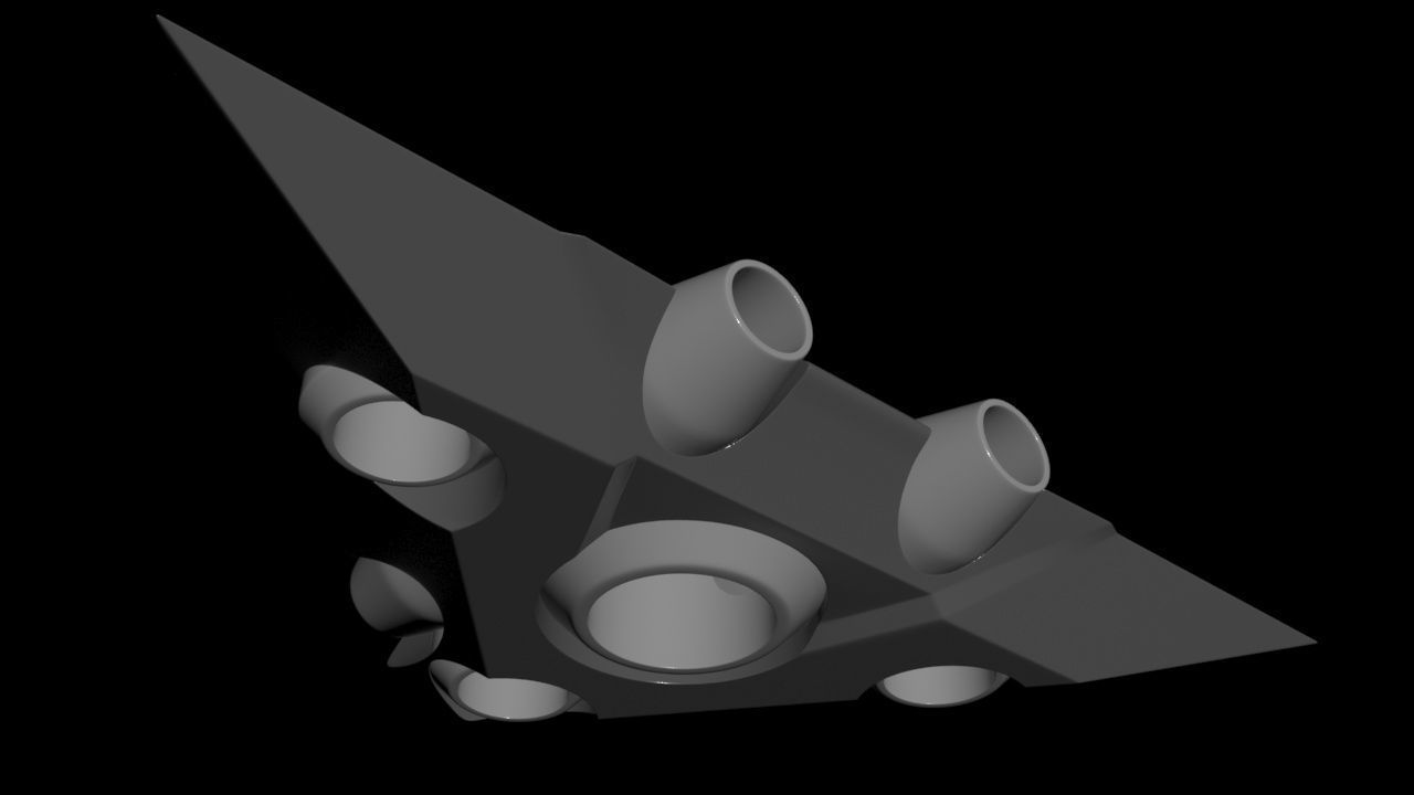 Triangle Type Drone - Concept 3D model_38