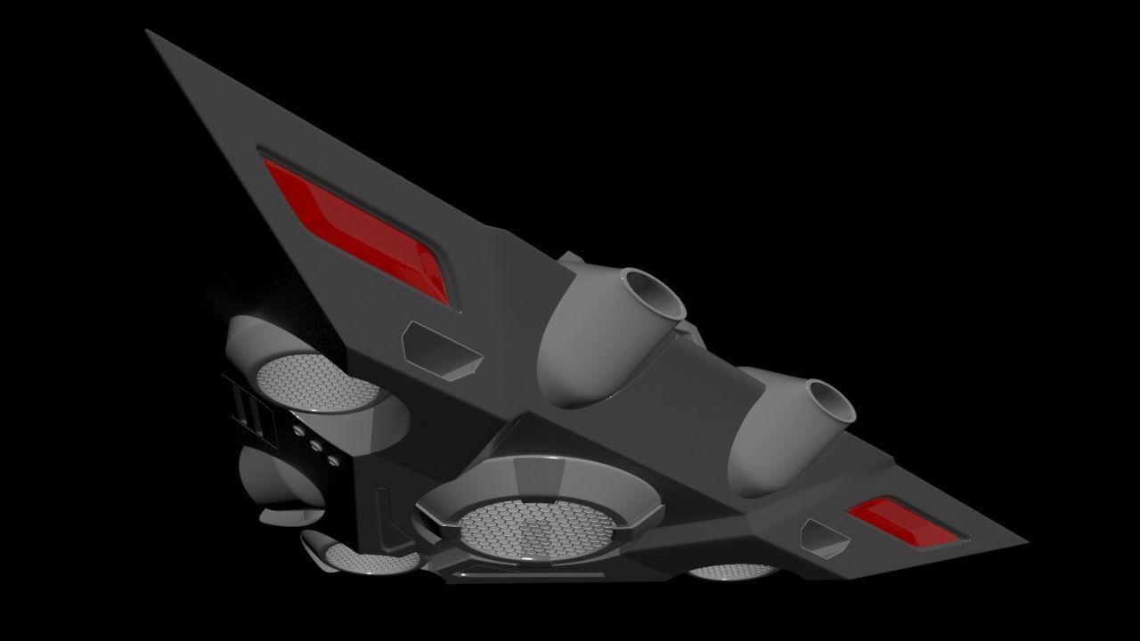 Triangle Type Drone - Concept 3D model_4