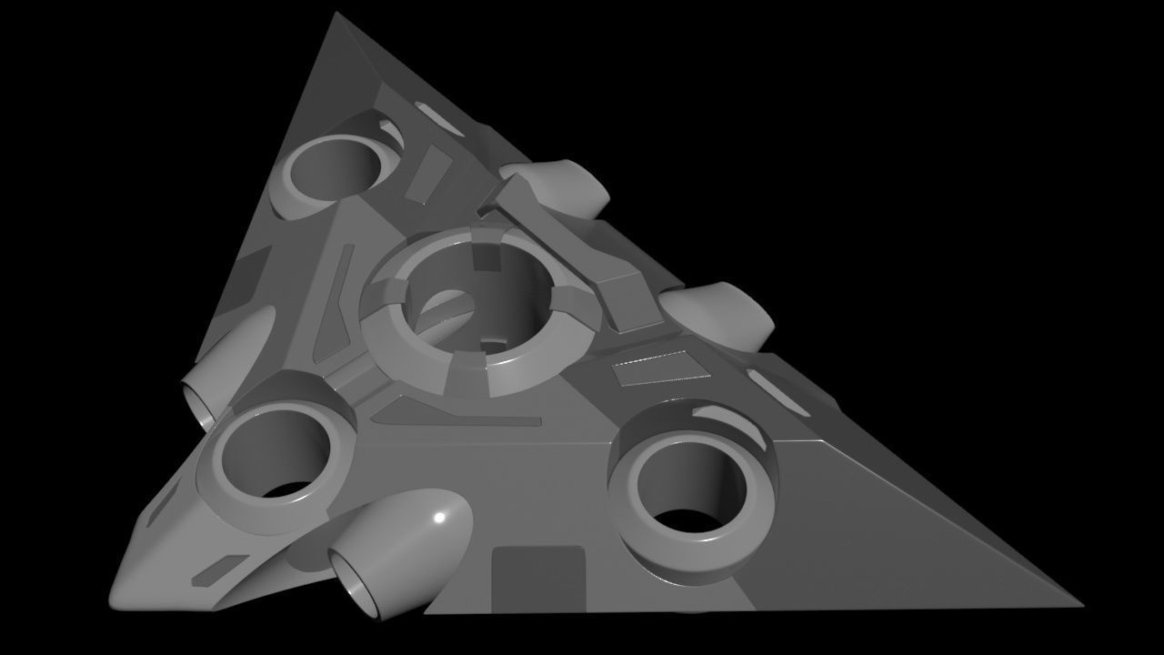 Triangle Type Drone - Concept 3D model_27