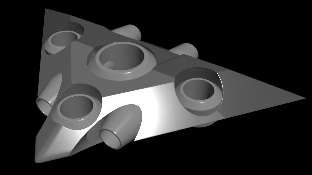 Triangle Type Drone - Concept 3D model_23