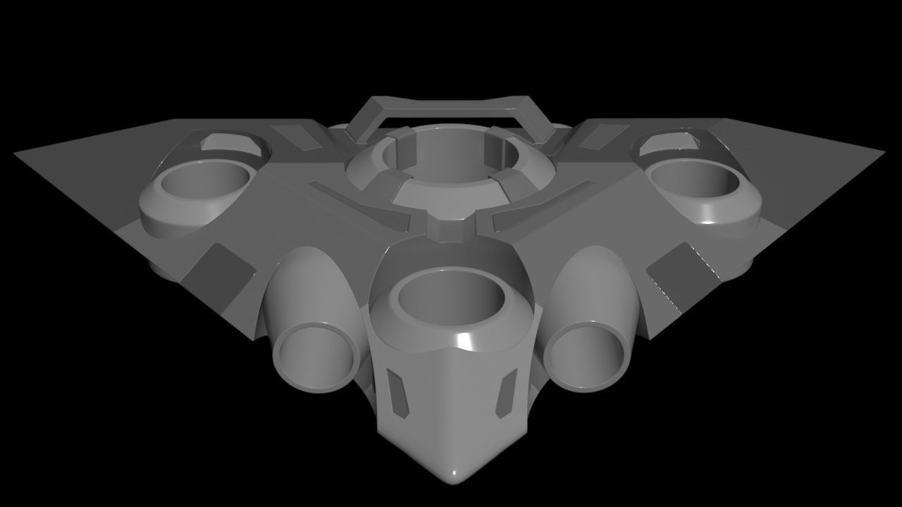 Triangle Type Drone - Concept 3D model_26