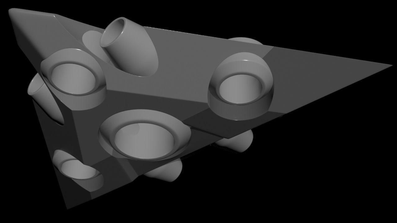 Triangle Type Drone - Concept 3D model_24
