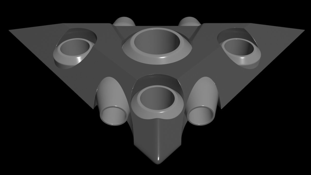 Triangle Type Drone - Concept 3D model_14