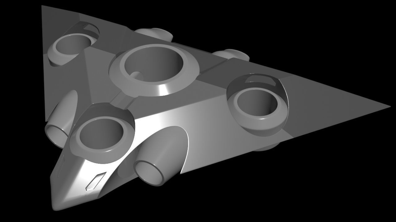 Triangle Type Drone - Concept 3D model_18