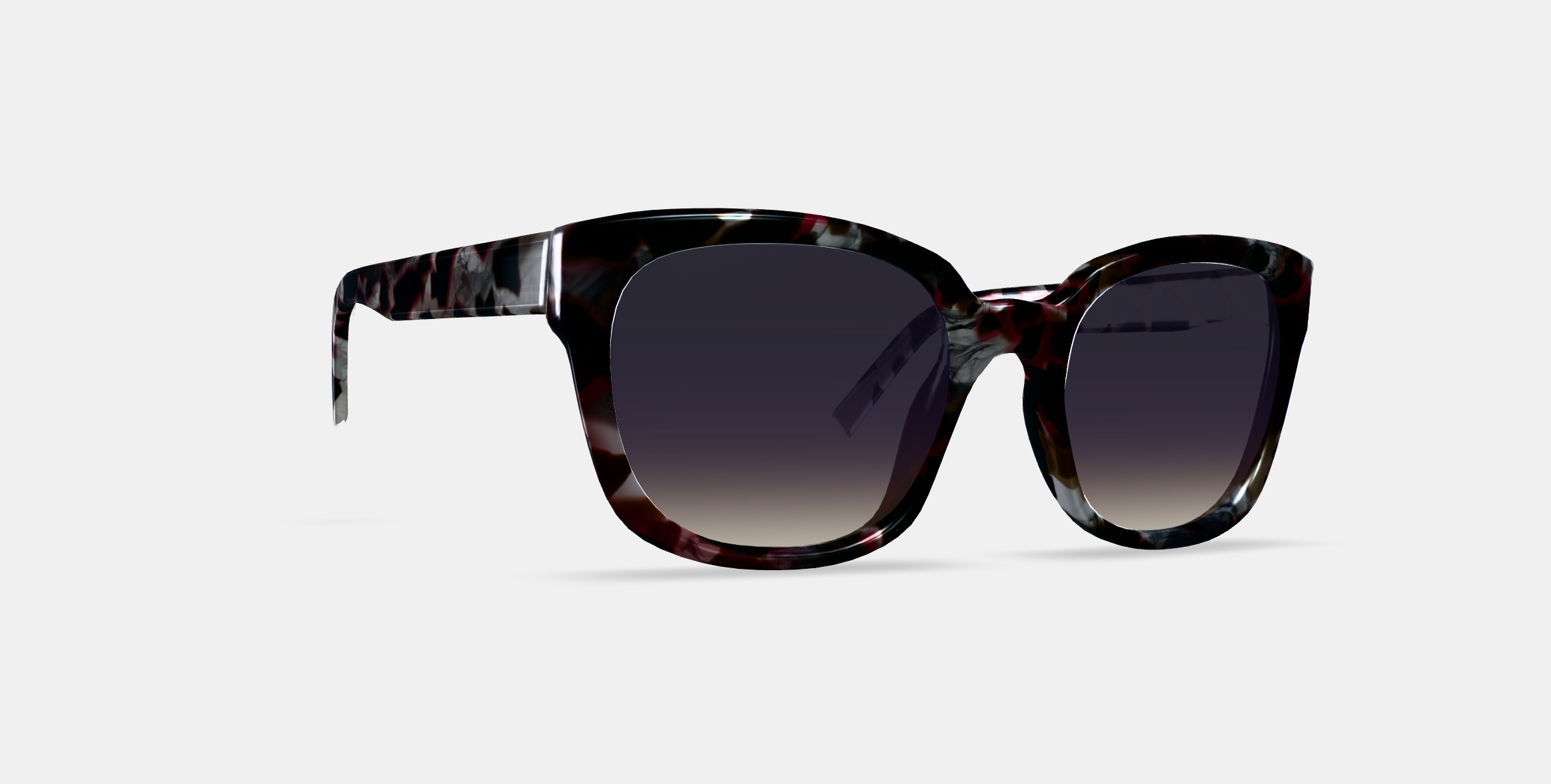 Aubrey Sunglasses in Garnet Tortoise 3D model_8