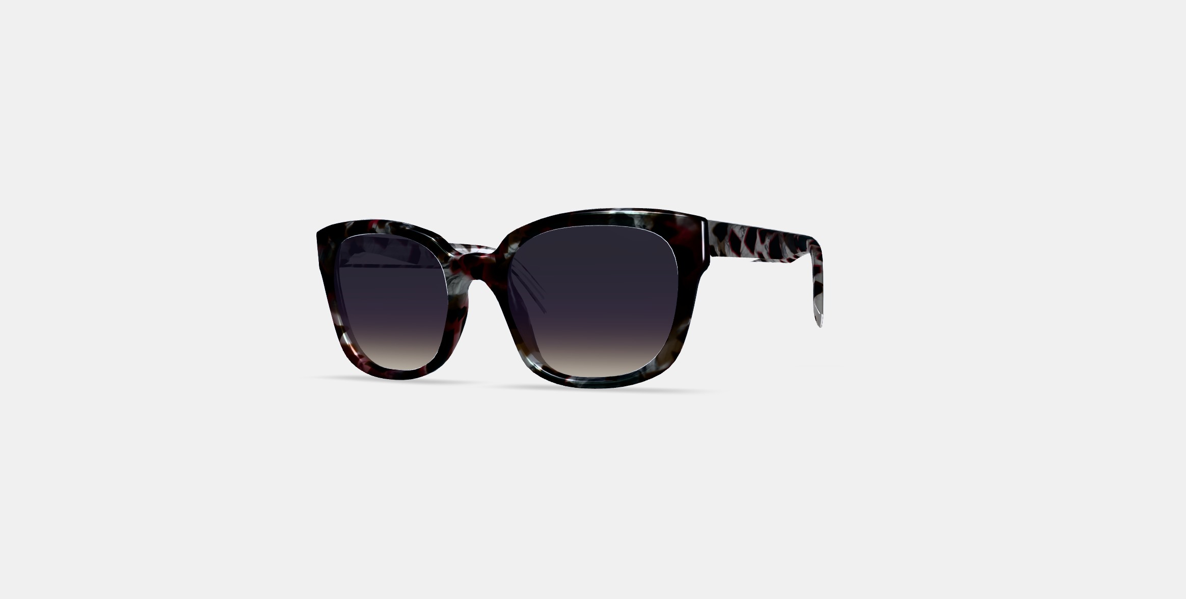 Aubrey Sunglasses in Garnet Tortoise 3D model_12