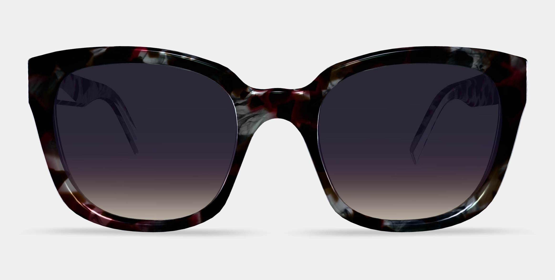 Aubrey Sunglasses in Garnet Tortoise 3D model_11