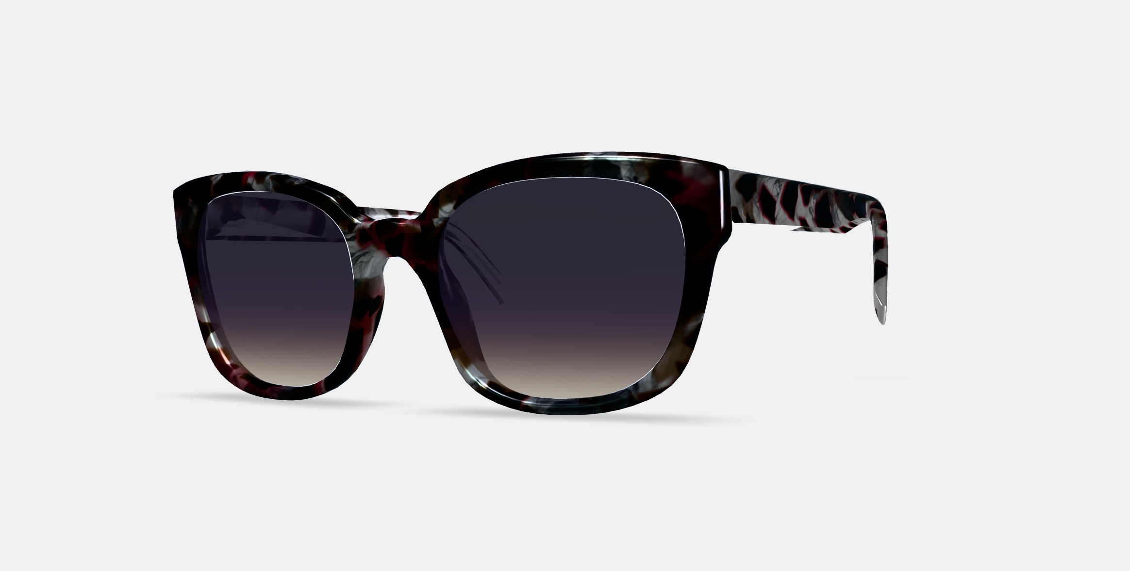 Aubrey Sunglasses in Garnet Tortoise 3D model_13