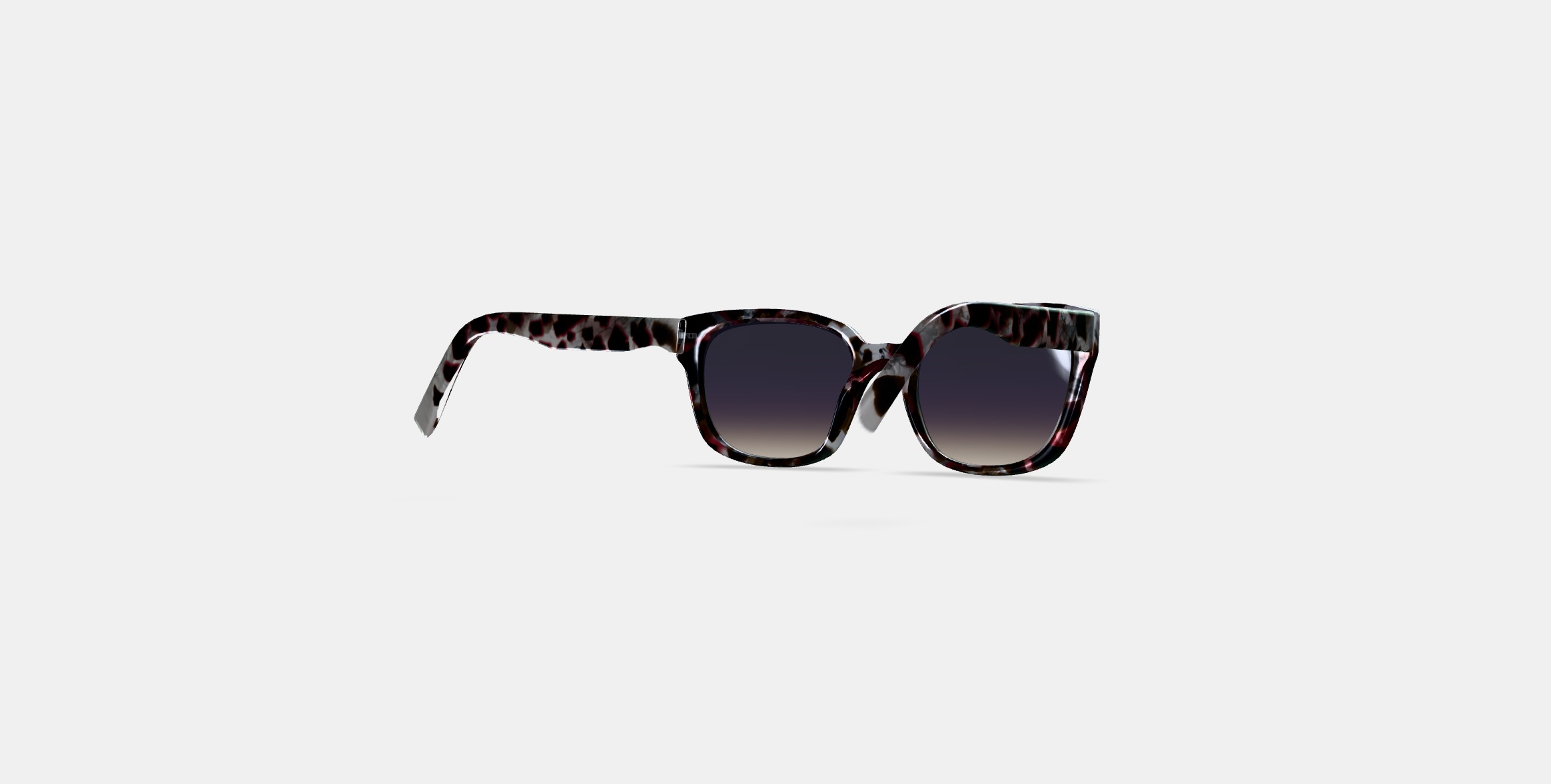 Aubrey Sunglasses in Garnet Tortoise 3D model_5