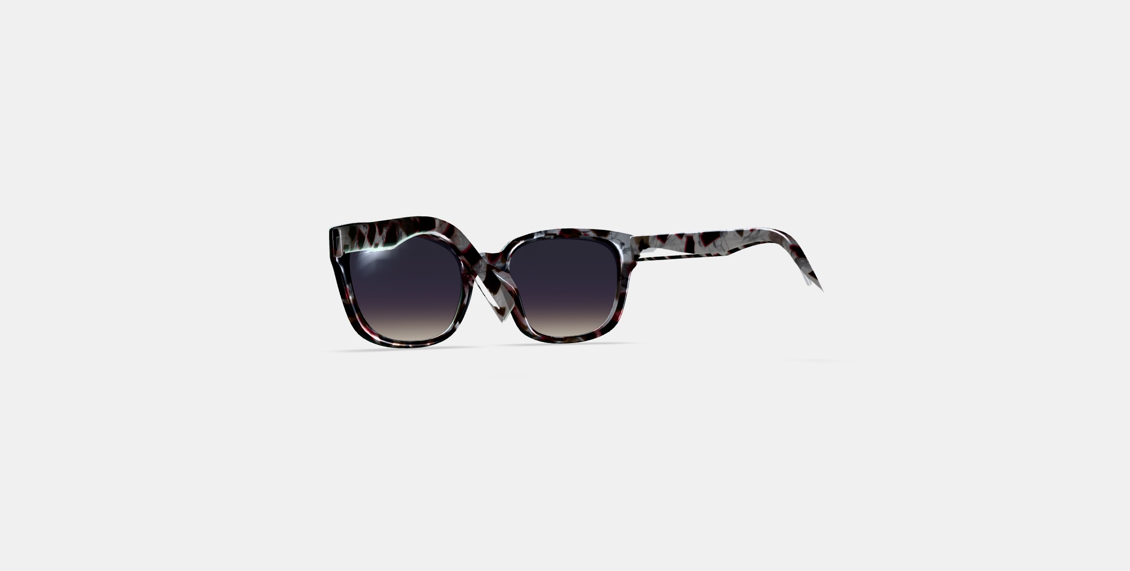 Aubrey Sunglasses in Garnet Tortoise 3D model_16