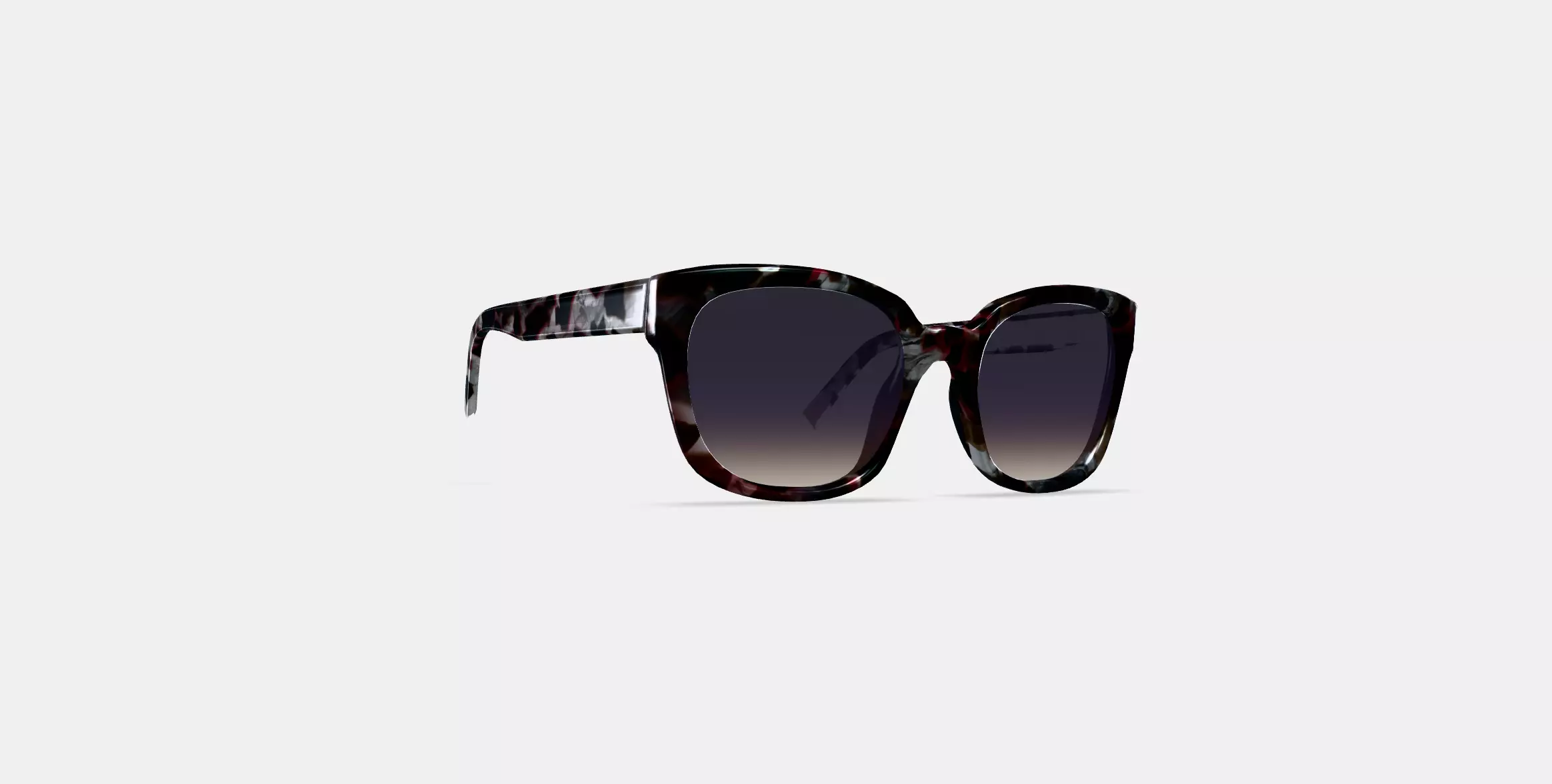 Aubrey Sunglasses in Garnet Tortoise 3D model_0