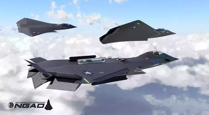 NGAD Next Generation Air Dominance Fighter 3D model