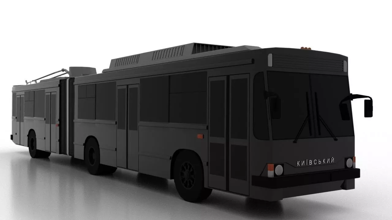 Trolleybus Kiyv-12-01 Low Low-poly 3D model_0