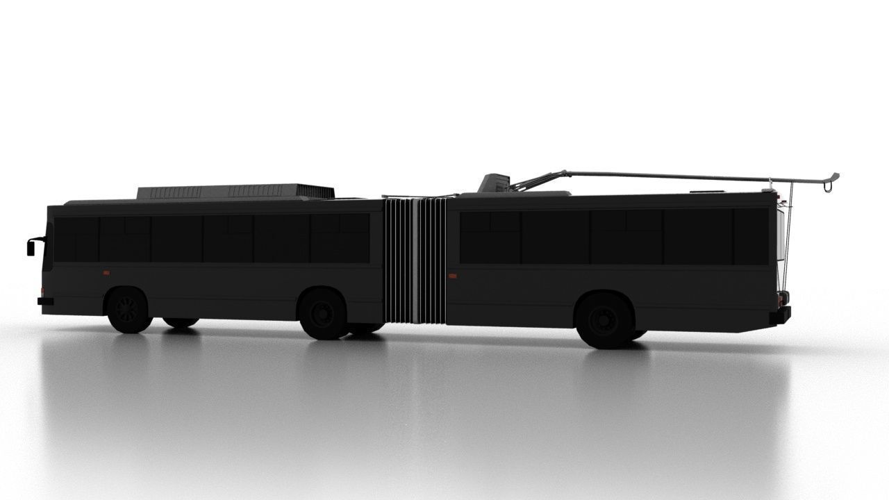Trolleybus Kiyv-12-01 Low Low-poly 3D model_3