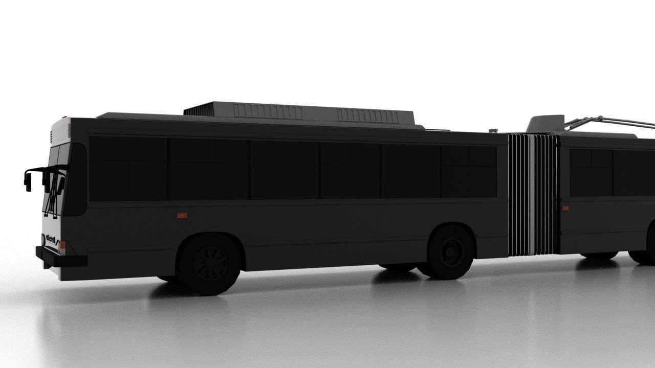Trolleybus Kiyv-12-01 Low Low-poly 3D model_2
