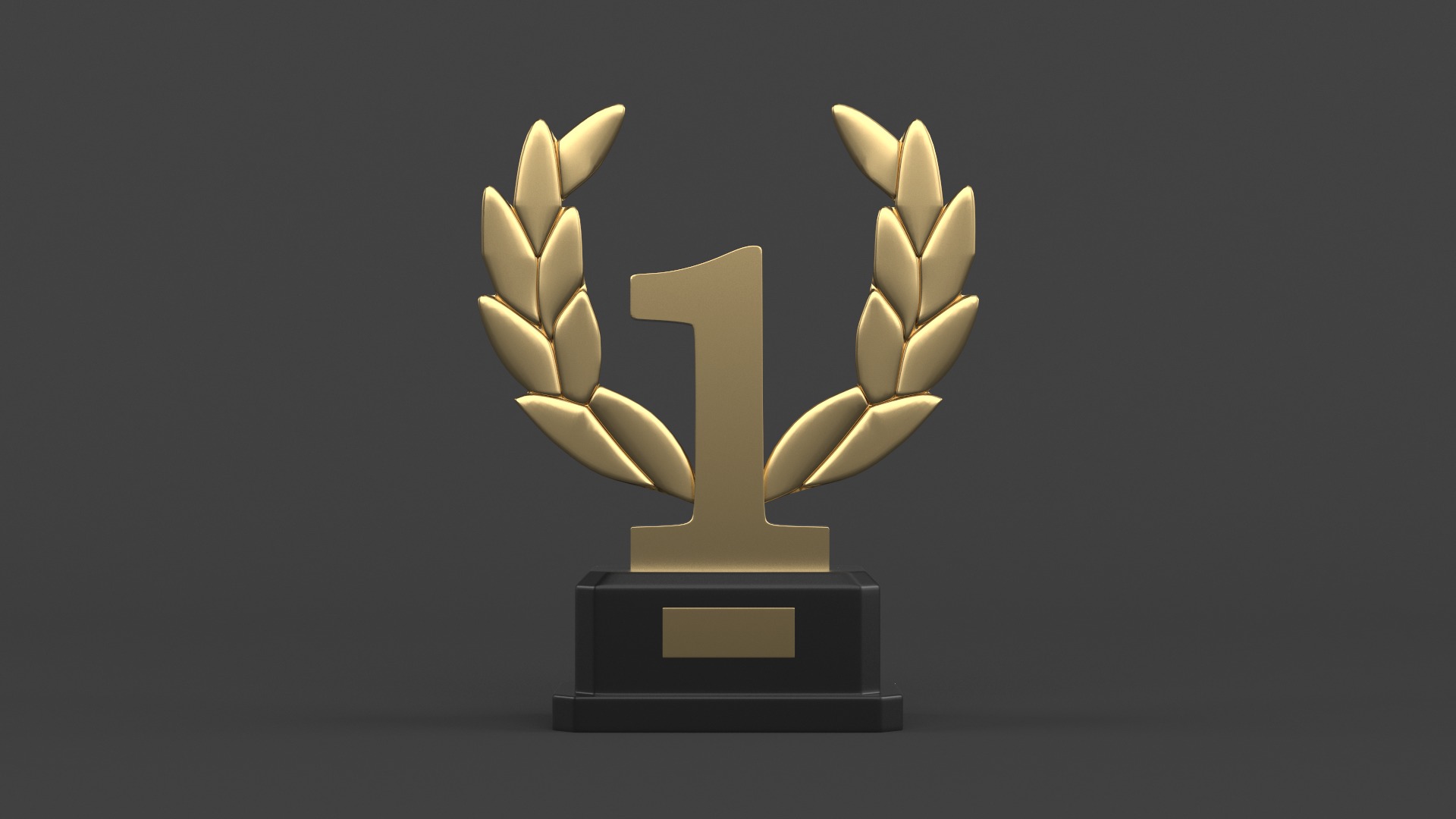 Gold Trophy Cups 3D model_1