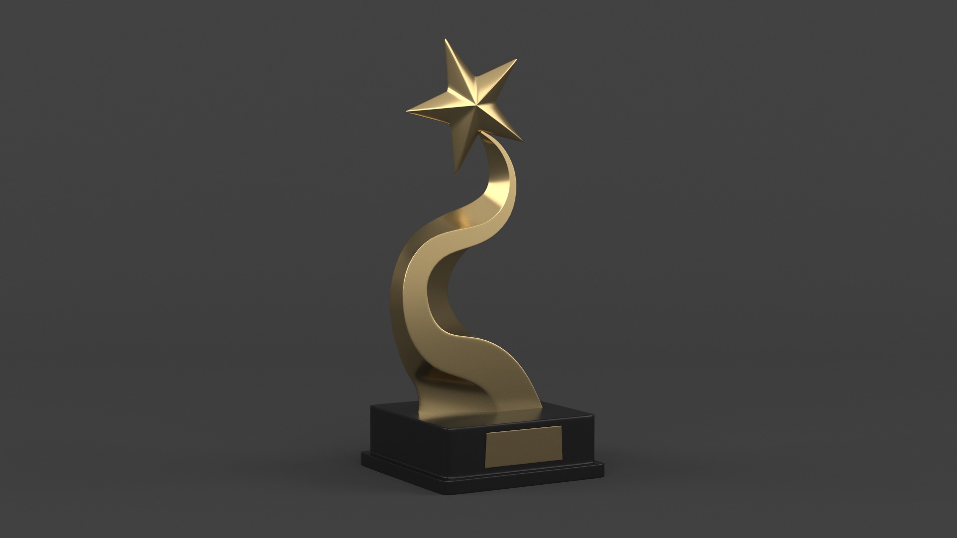 Gold Trophy Cups 3D model_6